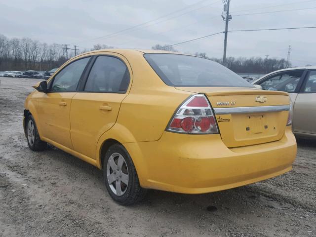 KL1TD5DE6BB137074 - 2011 CHEVROLET AVEO LS YELLOW photo 3