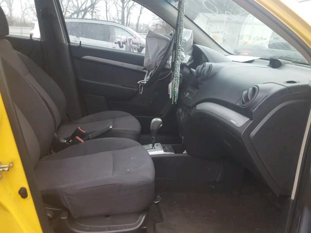 KL1TD5DE6BB137074 - 2011 CHEVROLET AVEO LS YELLOW photo 5