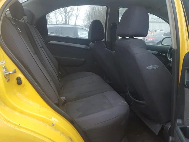 KL1TD5DE6BB137074 - 2011 CHEVROLET AVEO LS YELLOW photo 6