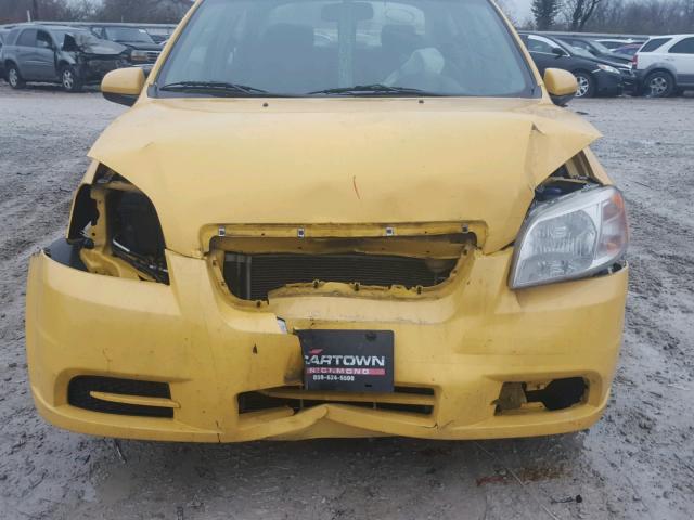KL1TD5DE6BB137074 - 2011 CHEVROLET AVEO LS YELLOW photo 9