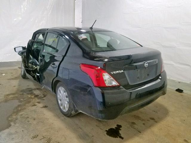 3N1CN7AP9KL807130 - 2019 NISSAN VERSA S BLACK photo 3