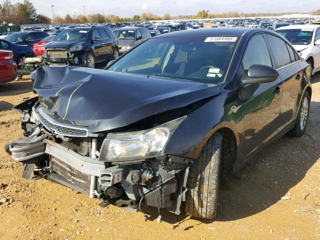 1G1PJ5SC1C7241053 - 2012 CHEVROLET CRUZE ECO BLACK photo 2