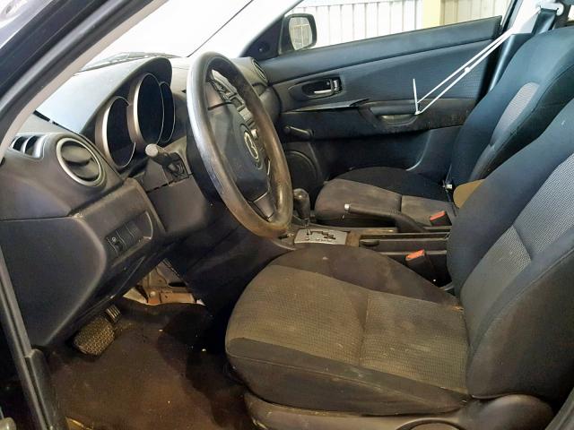 JM1BK12F671730669 - 2007 MAZDA 3 I BLACK photo 5