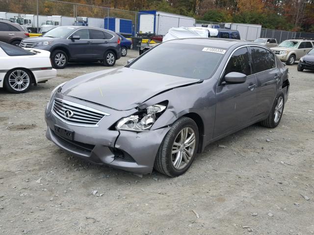 JN1CV6AR9DM357029 - 2013 INFINITI G37 GRAY photo 2