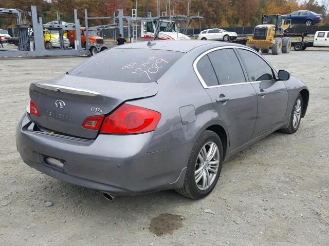 JN1CV6AR9DM357029 - 2013 INFINITI G37 GRAY photo 4