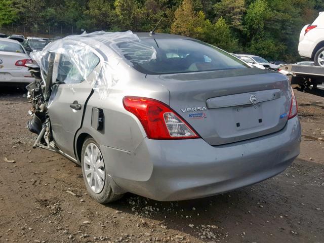 3N1CN7AP9CL939984 - 2012 NISSAN VERSA S GRAY photo 3