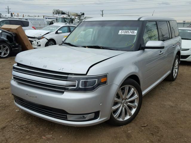 2FMHK6DT5EBD34983 - 2014 FORD FLEX LIMIT SILVER photo 2