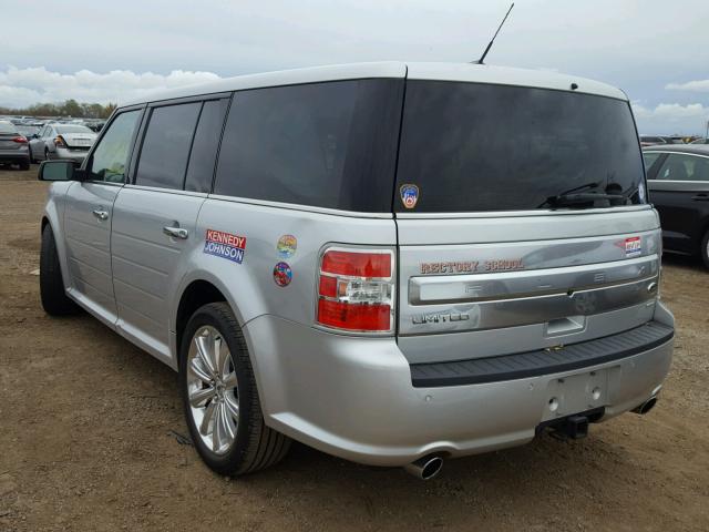 2FMHK6DT5EBD34983 - 2014 FORD FLEX LIMIT SILVER photo 3