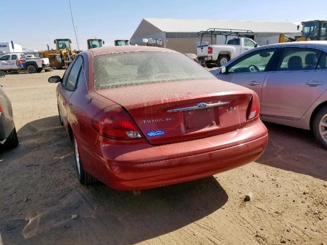 1FAFP55U91A109248 - 2001 FORD TAURUS SES RED photo 3