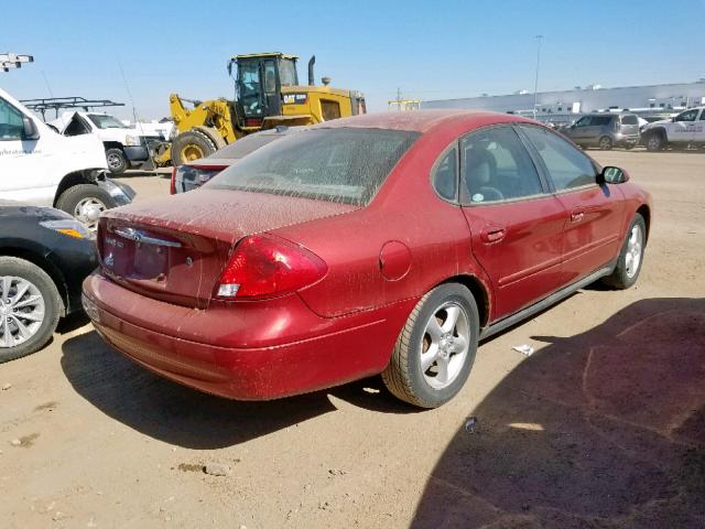 1FAFP55U91A109248 - 2001 FORD TAURUS SES RED photo 4