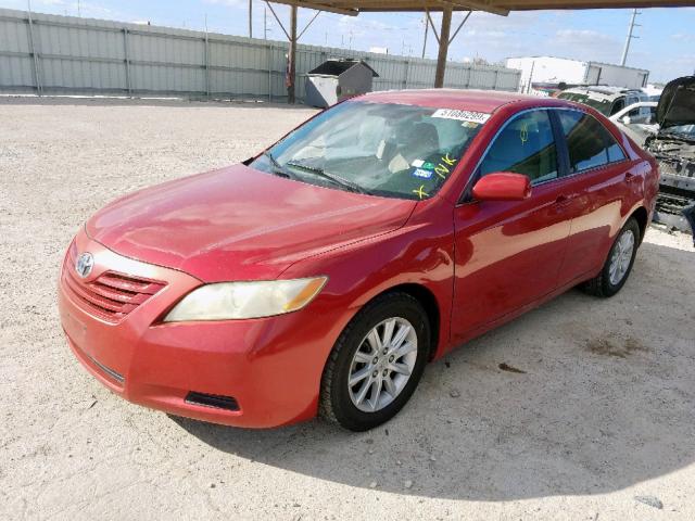 4T1BE46K97U027089 - 2007 TOYOTA CAMRY CE RED photo 2