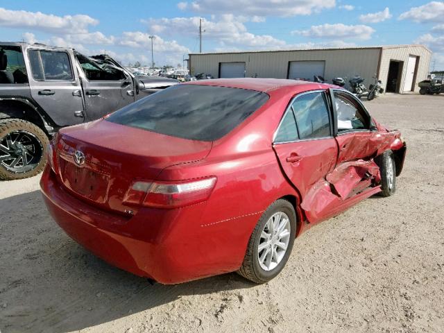 4T1BE46K97U027089 - 2007 TOYOTA CAMRY CE RED photo 4