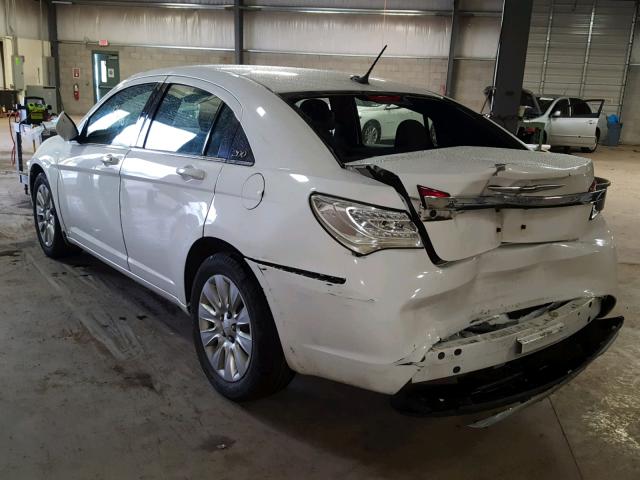 1C3CCBABXEN140748 - 2014 CHRYSLER 200 LX WHITE photo 3