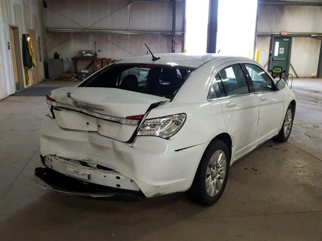 1C3CCBABXEN140748 - 2014 CHRYSLER 200 LX WHITE photo 4