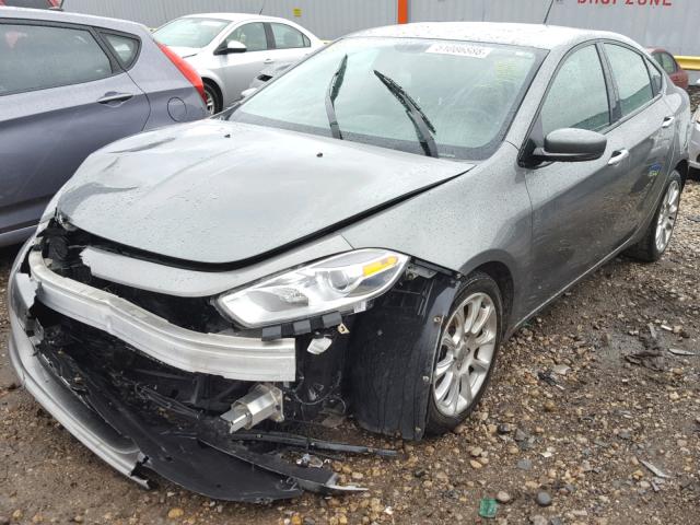 1C3CDFCH3DD703178 - 2013 DODGE DART LIMIT GRAY photo 2