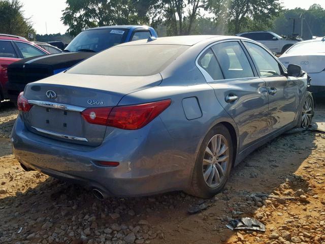 JN1BV7AP6EM683534 - 2014 INFINITI Q50 BASE GRAY photo 4