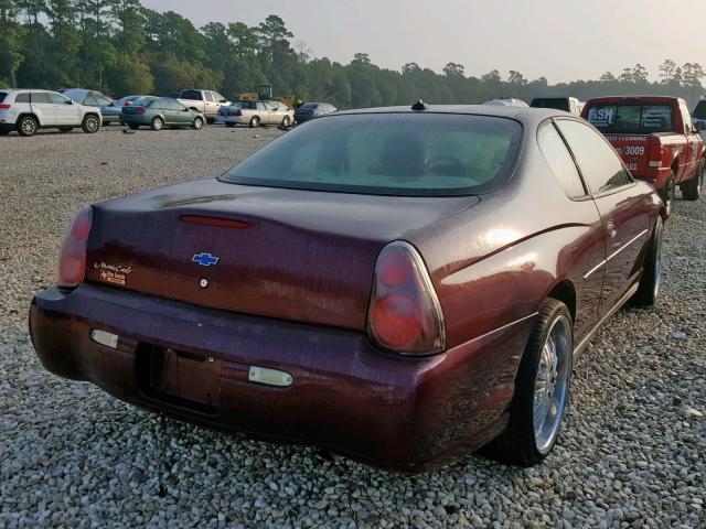 2G1WW12E549149984 - 2004 CHEVROLET MONTE CARL 栗色 照片 4