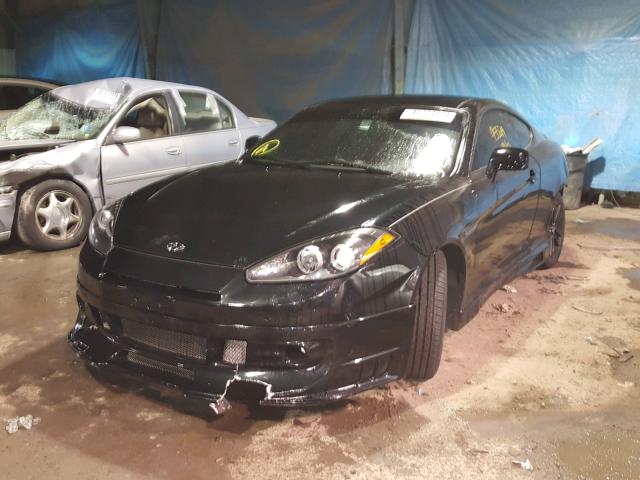 KMHHM66D98U293062 - 2008 HYUNDAI TIBURON GS BLACK photo 2