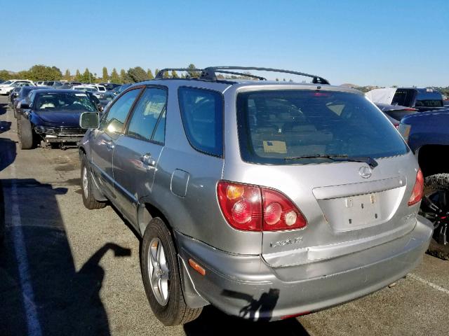 JT6HF10U1X0059182 - 1999 LEXUS RX 300 SILVER photo 3