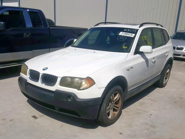 WBXPA93415WD13535 - 2005 BMW X3 3.0I WHITE photo 2