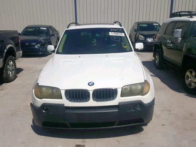 WBXPA93415WD13535 - 2005 BMW X3 3.0I WHITE photo 9