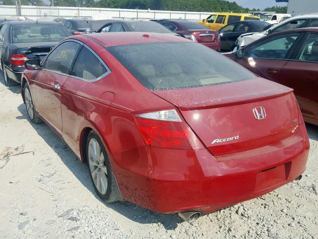 1HGCS2B82AA001430 - 2010 HONDA ACCORD EXL RED photo 3