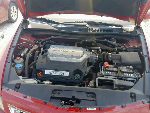 1HGCS2B82AA001430 - 2010 HONDA ACCORD EXL RED photo 7