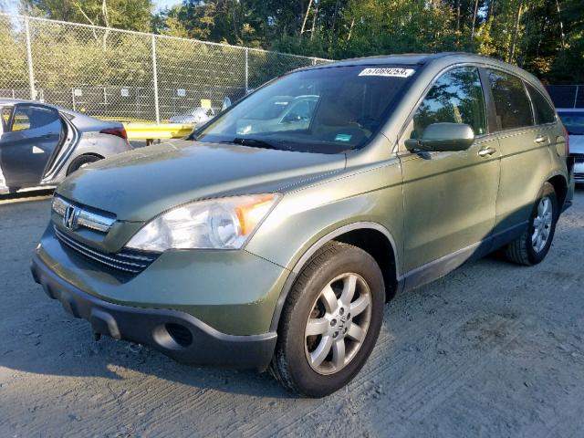 JHLRE38797C065615 - 2007 HONDA CR-V EXL GREEN photo 2