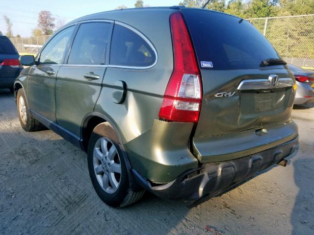 JHLRE38797C065615 - 2007 HONDA CR-V EXL GREEN photo 9