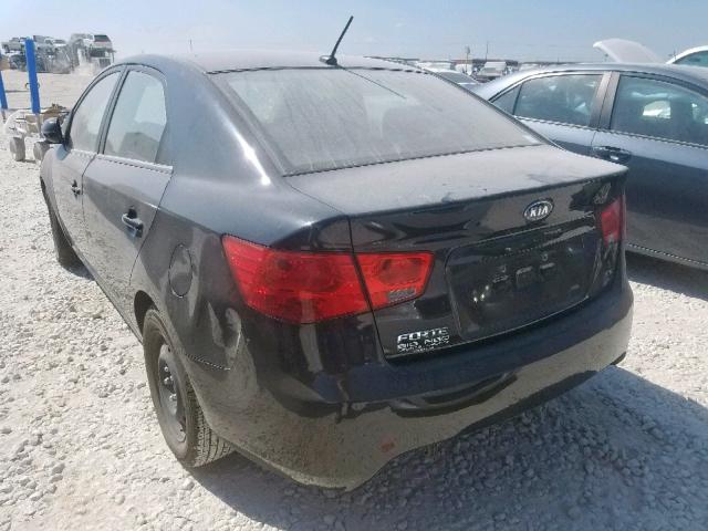 KNAFU4A29D5709683 - 2013 KIA FORTE EX BLACK photo 3