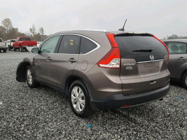 5J6RM3H70CL032927 - 2012 HONDA CR-V EXL BROWN photo 3