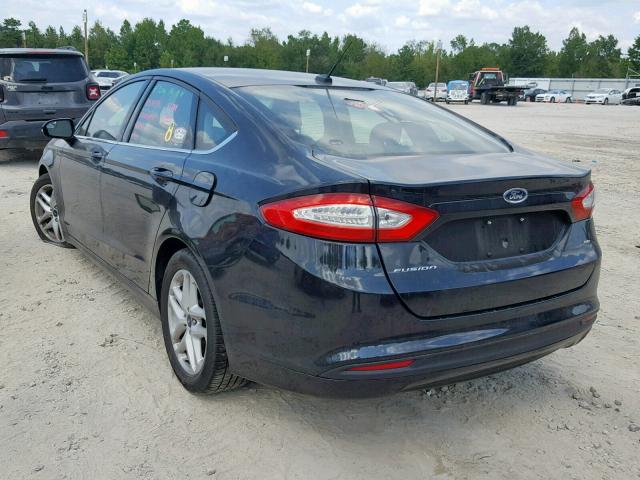 3FA6P0H74ER213361 - 2014 FORD FUSION SE BLACK photo 3