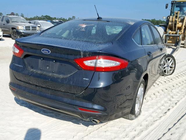 3FA6P0H74ER213361 - 2014 FORD FUSION SE BLACK photo 4