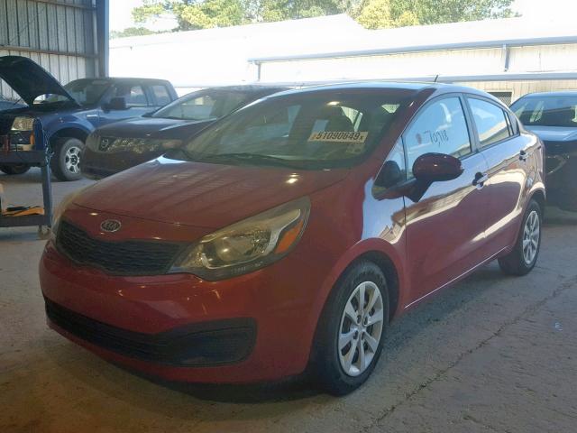 KNADM4A35C6052860 - 2012 KIA RIO LX RED photo 2