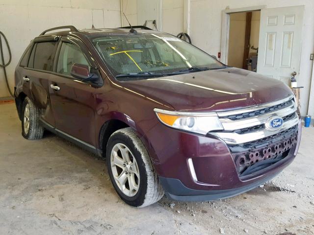 2FMDK4JC2BBB28202 - 2011 FORD EDGE SEL MAROON photo 1