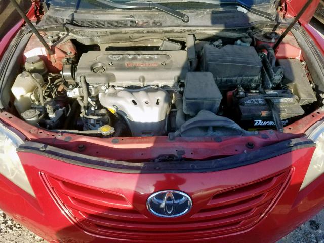 4T1BE46KX9U323001 - 2009 TOYOTA CAMRY BASE BURGUNDY photo 7