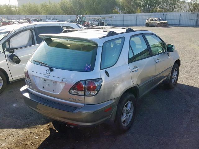 JTJHF10U910231407 - 2001 LEXUS RX 300 SILVER photo 4