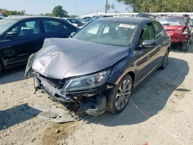 1HGCR2F57EA061706 - 2014 HONDA ACCORD SPO GRAY photo 2