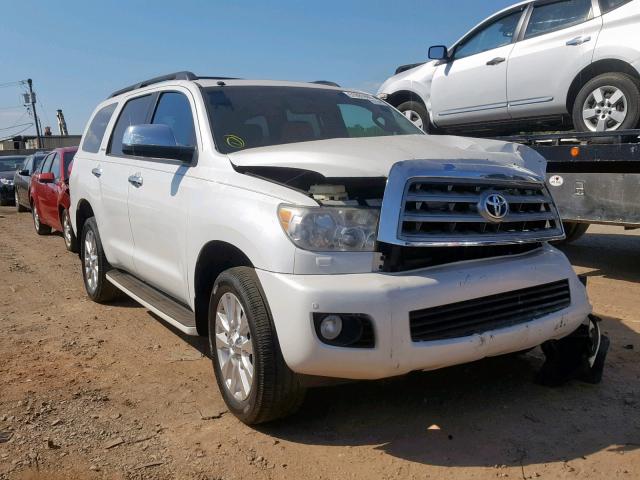 5TDBY67A58S013693 - 2008 TOYOTA SEQUOIA PL WHITE photo 1