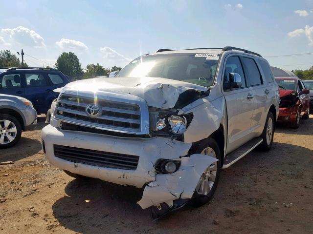 5TDBY67A58S013693 - 2008 TOYOTA SEQUOIA PL WHITE photo 2