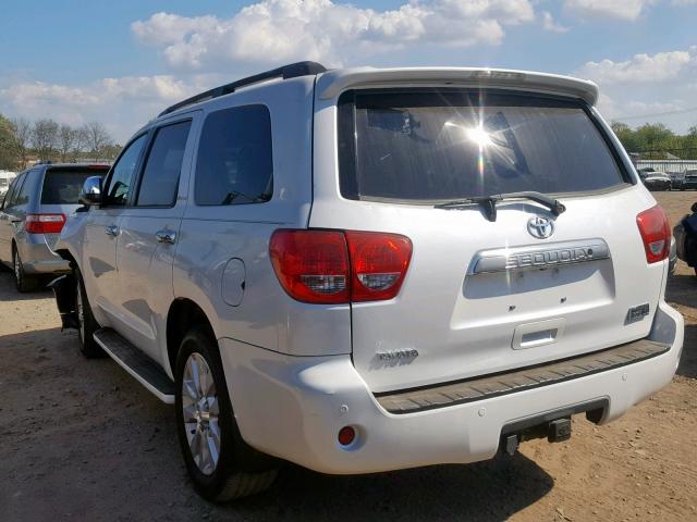 5TDBY67A58S013693 - 2008 TOYOTA SEQUOIA PL WHITE photo 3