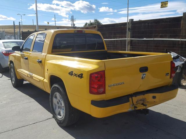 1D7HW48J26S544573 - 2006 DODGE DAKOTA QUA YELLOW photo 3