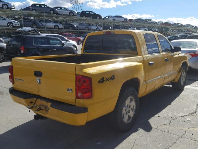 1D7HW48J26S544573 - 2006 DODGE DAKOTA QUA YELLOW photo 4