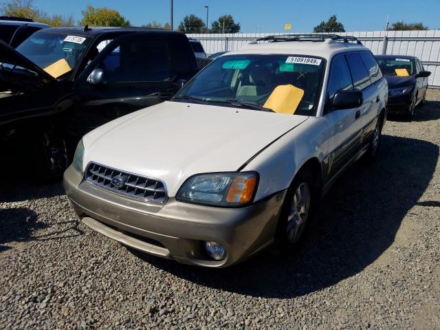 4S3BH675X37654926 - 2003 SUBARU LEGACY OUT WHITE photo 2