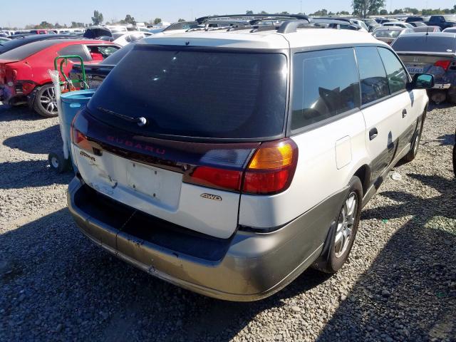 4S3BH675X37654926 - 2003 SUBARU LEGACY OUT WHITE photo 4