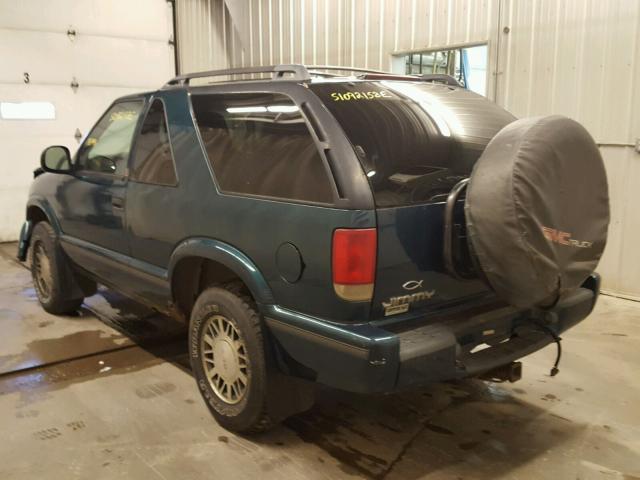 1GKCT18W6WK503990 - 1998 GMC JIMMY GREEN photo 3