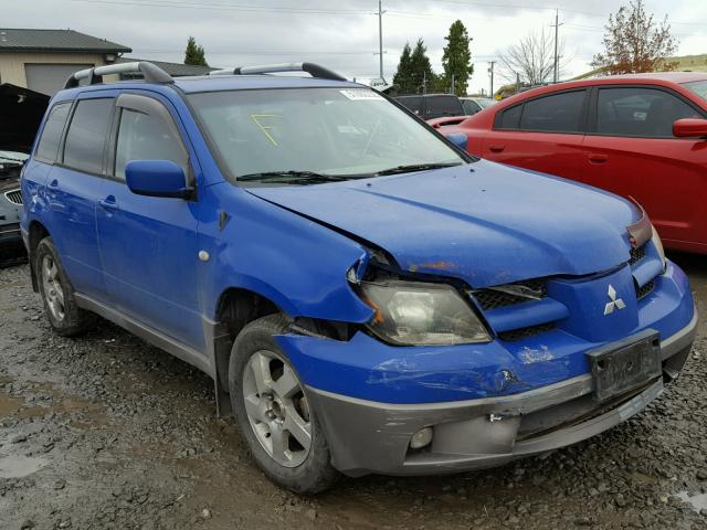 JA4LZ41G33U066619 - 2003 MITSUBISHI OUTLANDER BLUE photo 1