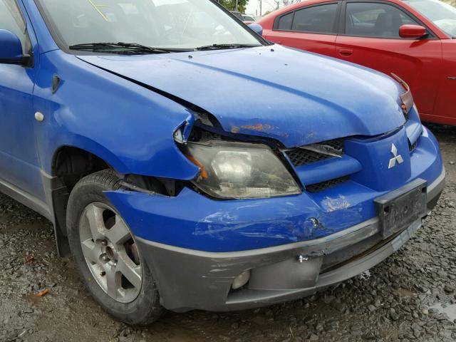 JA4LZ41G33U066619 - 2003 MITSUBISHI OUTLANDER BLUE photo 9