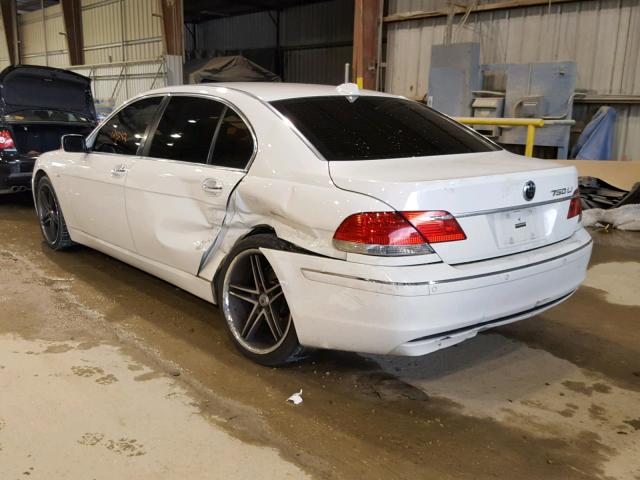 WBAHN83587DT69845 - 2007 BMW 750 WHITE photo 3