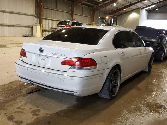 WBAHN83587DT69845 - 2007 BMW 750 WHITE photo 4